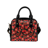 Tomato black background Shoulder Handbag