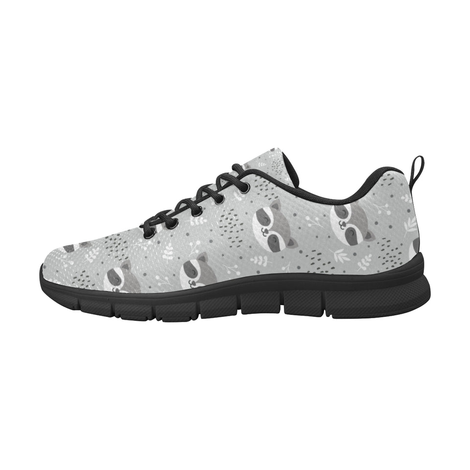 Cute raccoons leaves dot Men's Sneaker Shoes