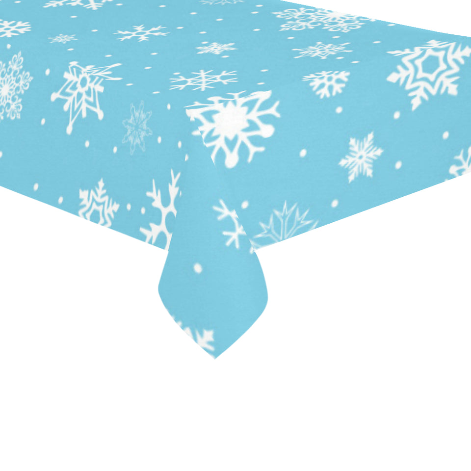 Snowflake pattern blue background Tablecloth