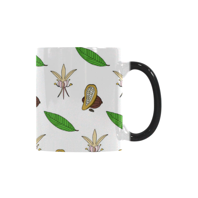 Color hand drawn cacao pattern Morphing Mug Heat Changing Mug