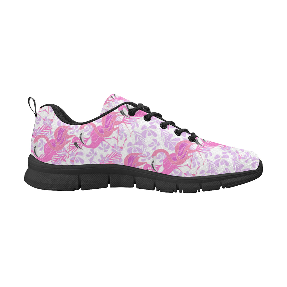Pink flamingo flower pattern Men's Sneaker Shoes