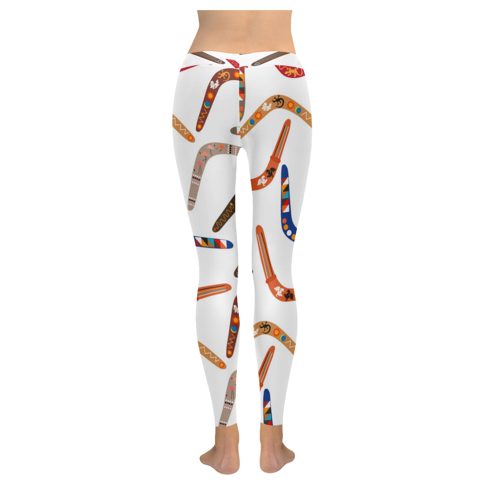 Boomerang Australian aboriginal ornament pattern Women's Legging Fulfilled In US