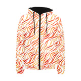Fire flame watercolor pattern Men's Padded Hooded Jacket