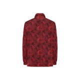 Rose Pattern Print Design 03 Women's Long Sleeve Polo Shirt