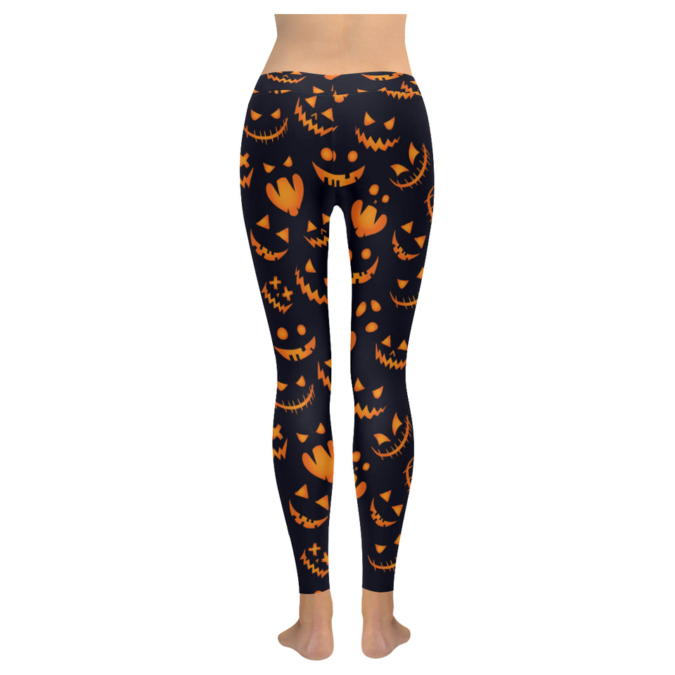 Halloween pattern Pumpkin background Women's Legging Fulfilled In US