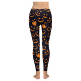 Halloween pattern Pumpkin background Women's Legging Fulfilled In US