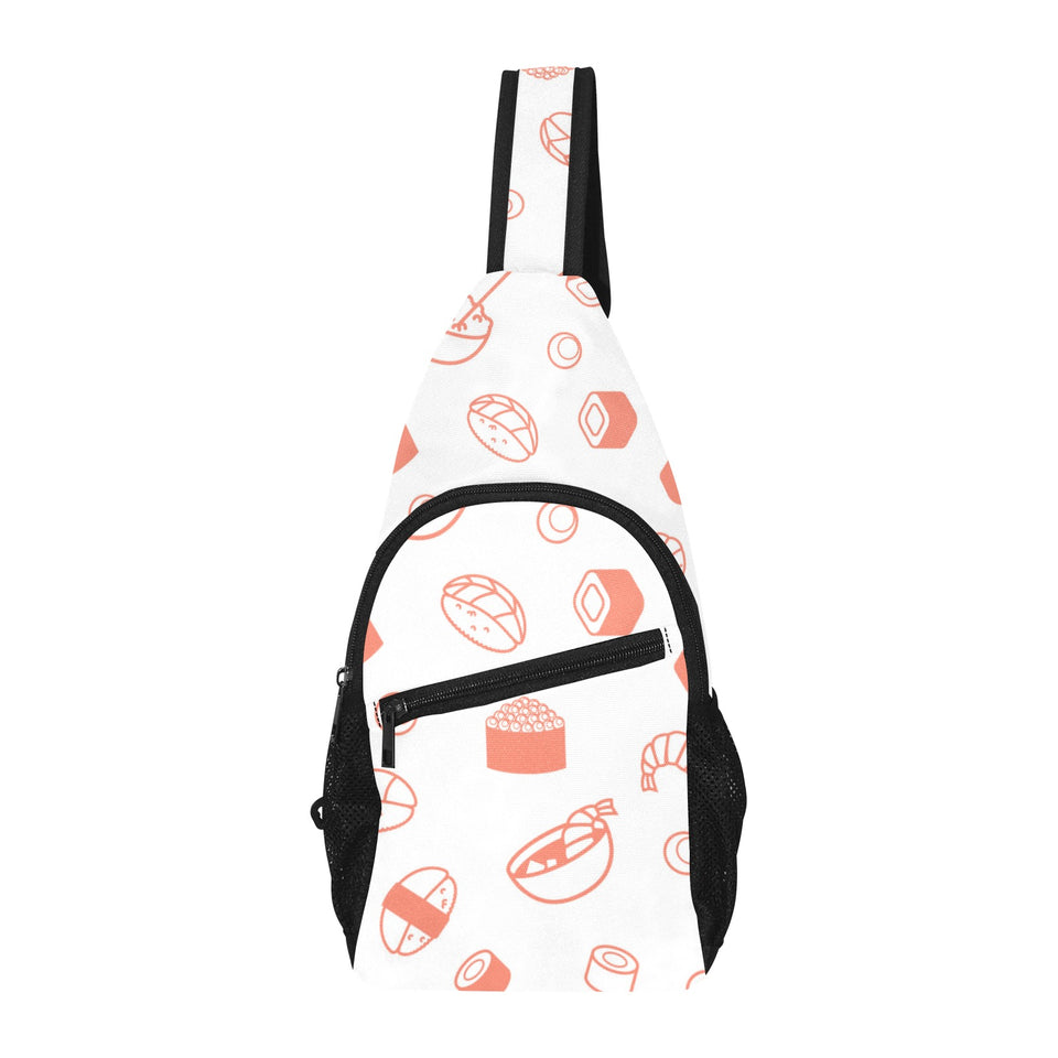Sushi pattern All Over Print Chest Bag