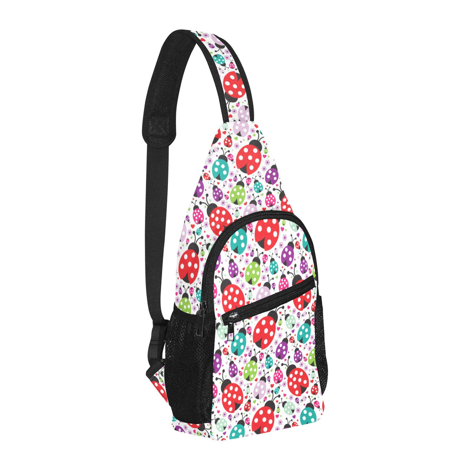 Ladybug Pattern Print Design 03 All Over Print Chest Bag