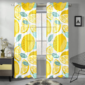 lemon design pattern Gauze Curtain