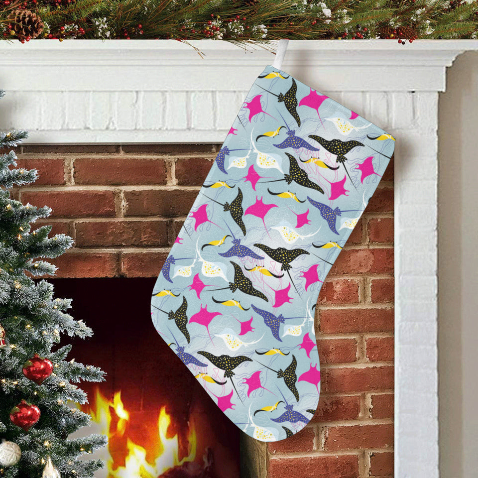 Stingray Pattern Print Design 01 Christmas Stocking