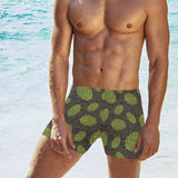 Hop pattern black background Men's Swimming Trunks