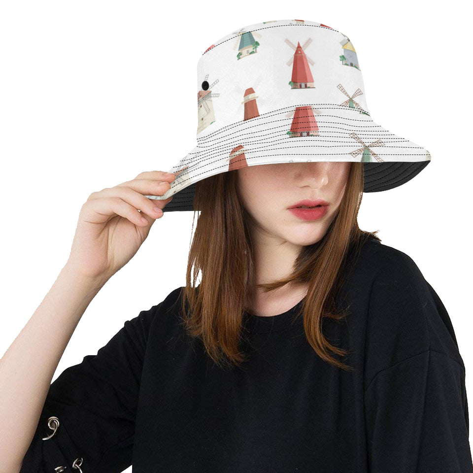 windmill design pattern Unisex Bucket Hat