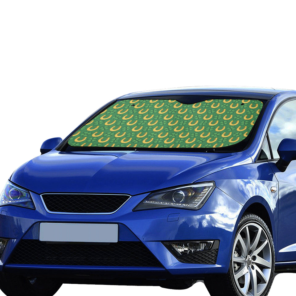 Horseshoes Pattern Print Design 05 Car Sun Shade