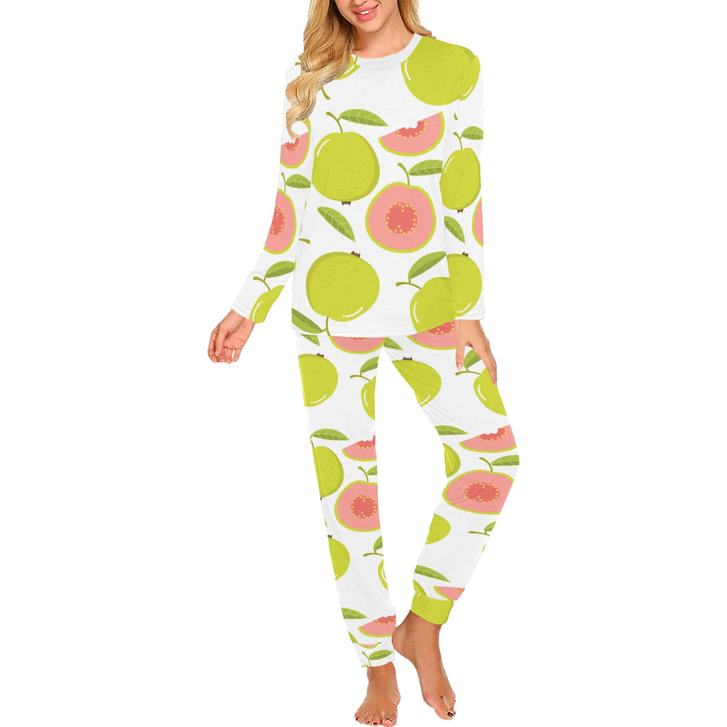 Guava pattern Women's All Over Print Pajama Set