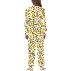Popcorn Pattern Print Design 03 Kids' Boys' Girls' All Over Print Pajama Set