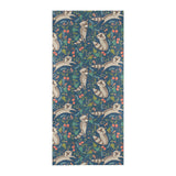 Raccoon tropical leaves pattern Beach Towel