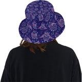 Cute owls pattern boho style ornament Unisex Bucket Hat