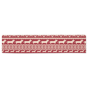 Dachshund Nordic pattern Table Runner