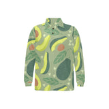 Avocado pattern Men's Long Sleeve Polo Shirt