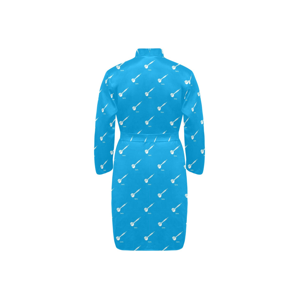 Darts Pattern Print Design 05 Men's Long Sleeve Belted Night Robe