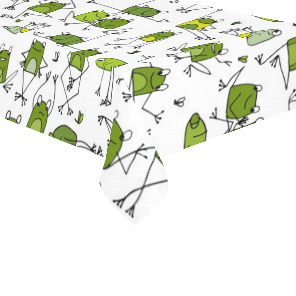 Sketch funny frog pattern Tablecloth