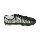 Cool Broccoli pattern Kids' Boys' Girls' Low Top Canvas Shoes Black