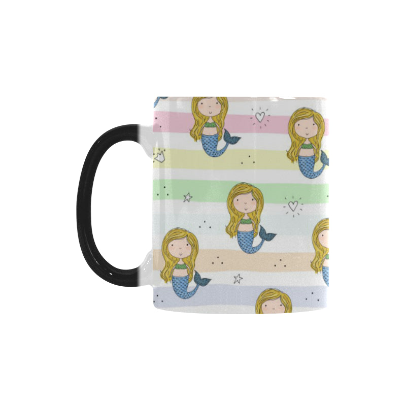 Cute hand drawn mermaid Morphing Mug Heat Changing Mug