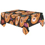 Pumpkin flowers spiderweb Halloween theme Tablecloth