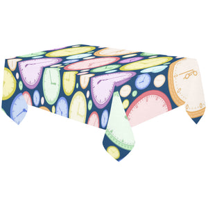 Colorful clock background Tablecloth