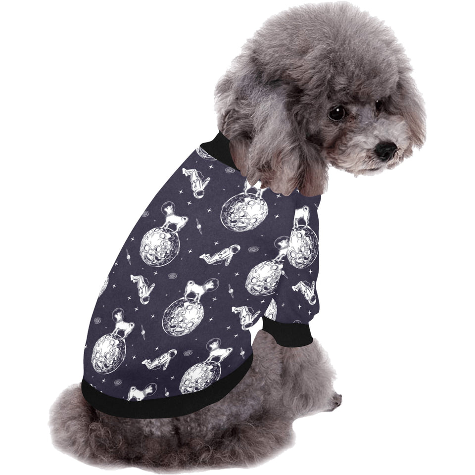 Chihuahua space helmet. astronaut pattern All Over Print Pet Dog Round Neck Fuzzy Shirt