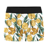 yellow tulips pattern Men's All Over Print Boxer Briefs Men's Underwear