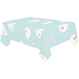 White cute hamsters heart pattern Tablecloth