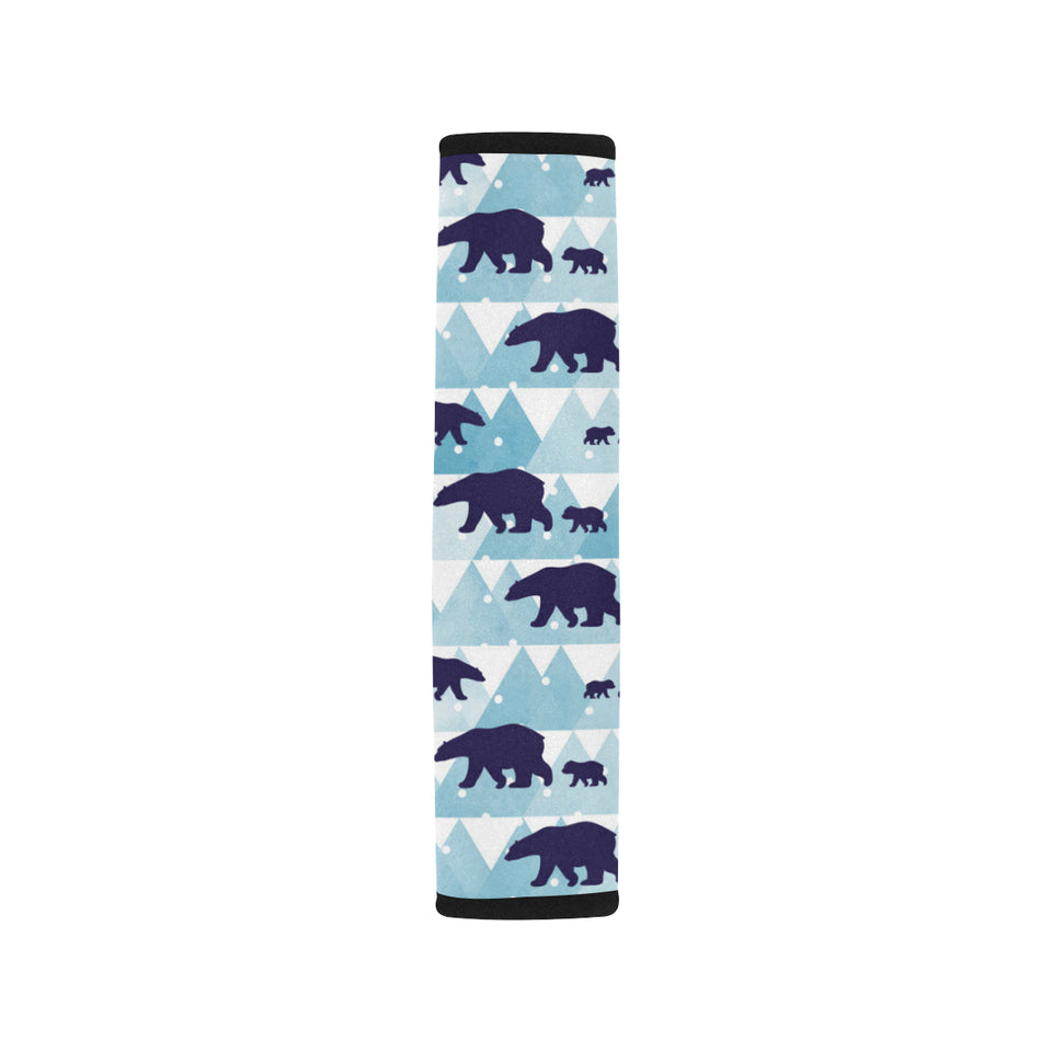 polar bear winter snow pattern Car Seat Belt Cover