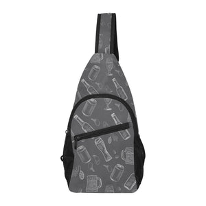 Beer hand drawn pattern All Over Print Chest Bag