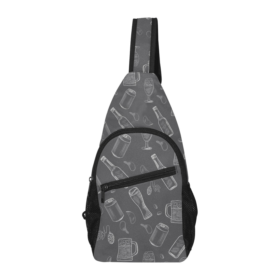 Beer hand drawn pattern All Over Print Chest Bag