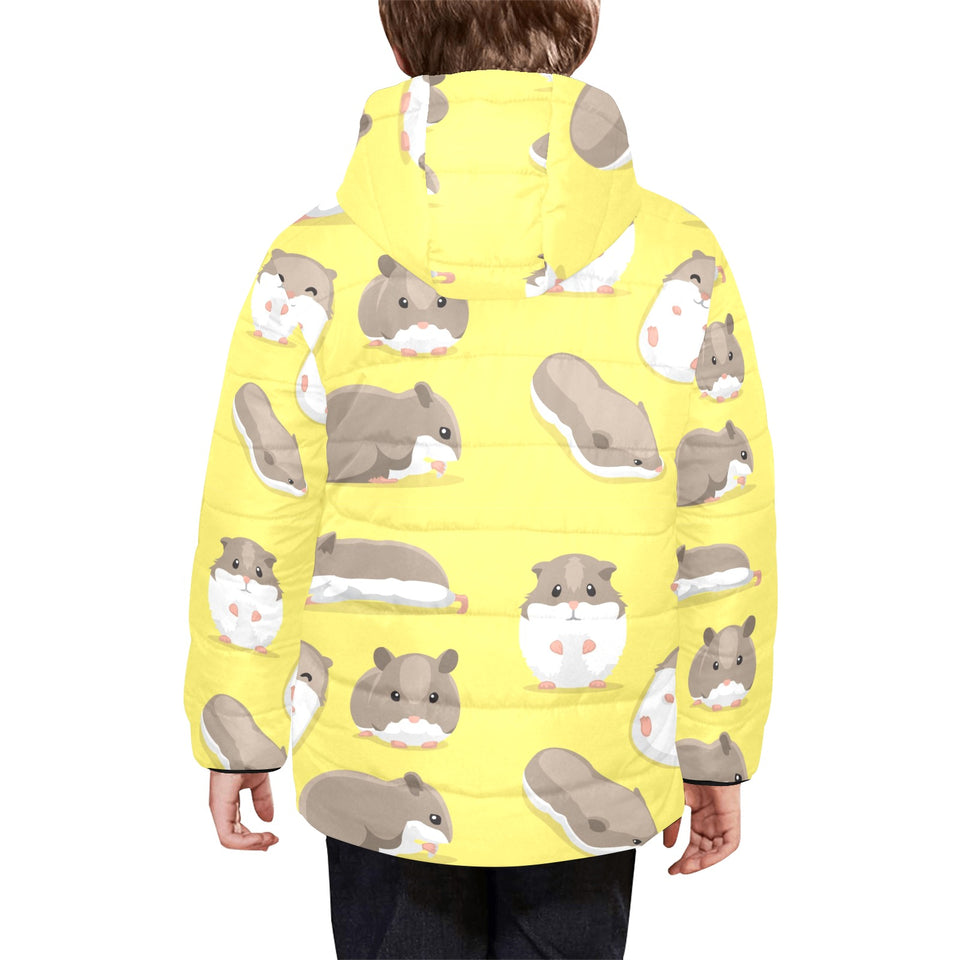 Cute Hamster pattern Kids' Boys' Girls' Padded Hooded Jacket