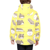 Cute Hamster pattern Kids' Boys' Girls' Padded Hooded Jacket