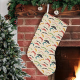 Mustache Beard Pattern Print Design 03 Christmas Stocking