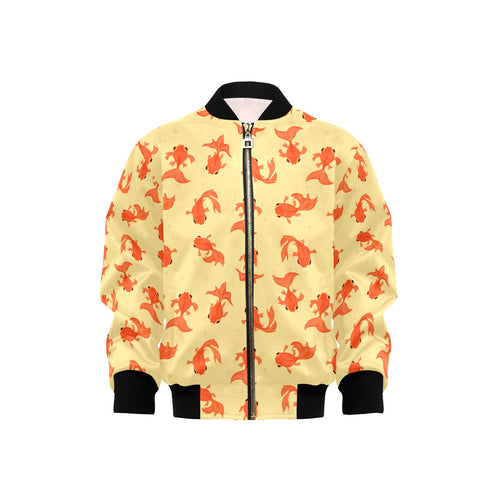 Goldfish Pattern Print Design 02 Kids' Boys' Girls' Bomber Jacket