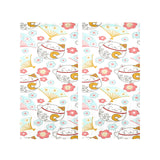 Maneki neko cat fan sakura Gauze Curtain