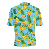 banana leaves banana design pattern Men's All Over Print Polo Shirt
