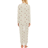 Jack Russel Pattern Print Design 02 Women's All Over Print Pajama Set