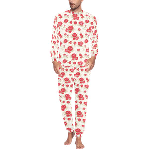 Rose Pattern Print Design 01 Men's All Over Print Pajama