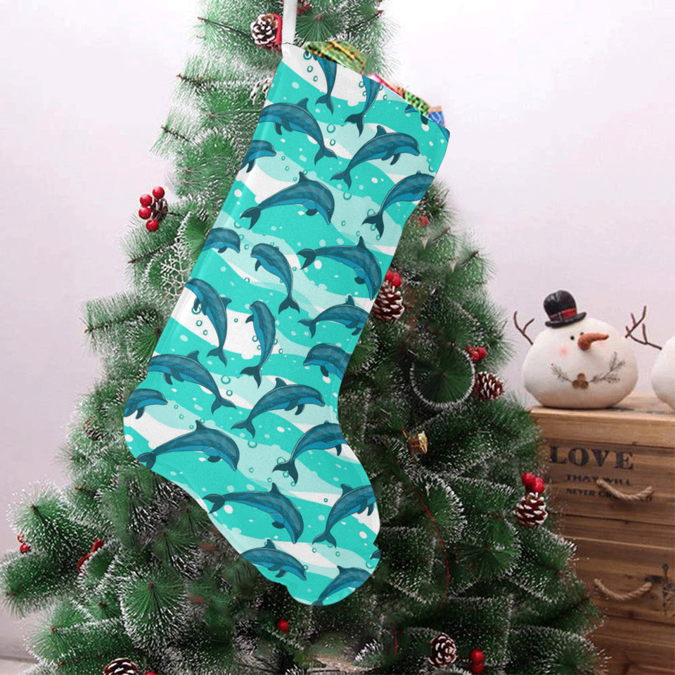 Dolphin sea pattern Christmas Stocking