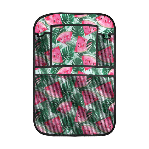 Watermelons tropical palm leaves pattern Car Seat Back Organizer