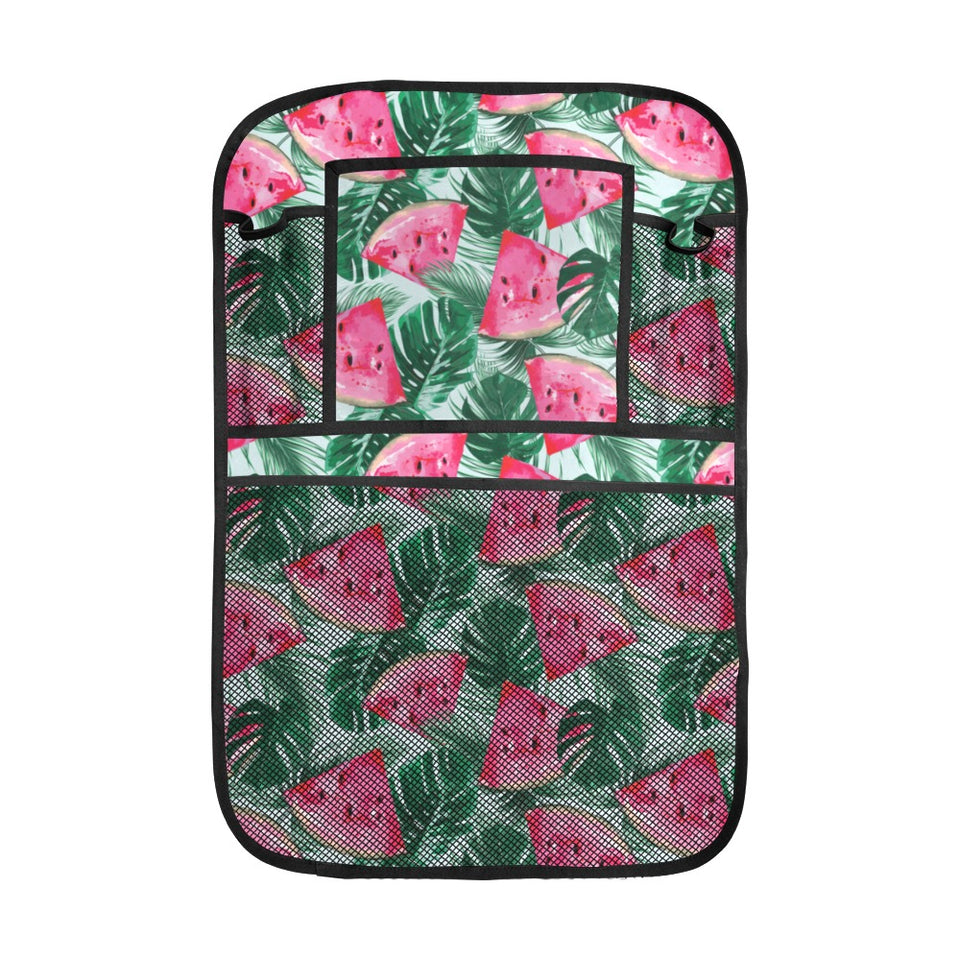 Watermelons tropical palm leaves pattern Car Seat Back Organizer