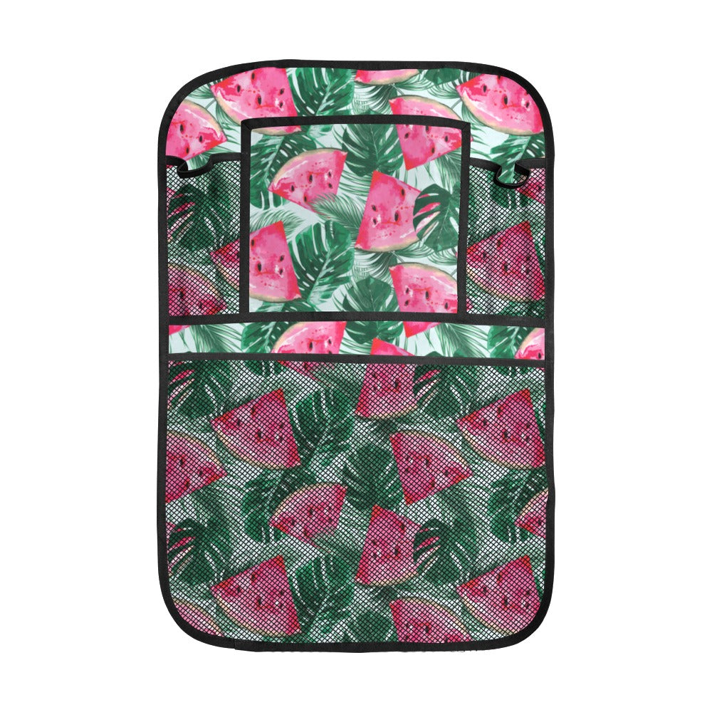 Watermelons tropical palm leaves pattern Car Seat Back Organizer