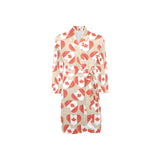 Canada Pattern Print Design 01 Men's Long Sleeve Belted Night Robe