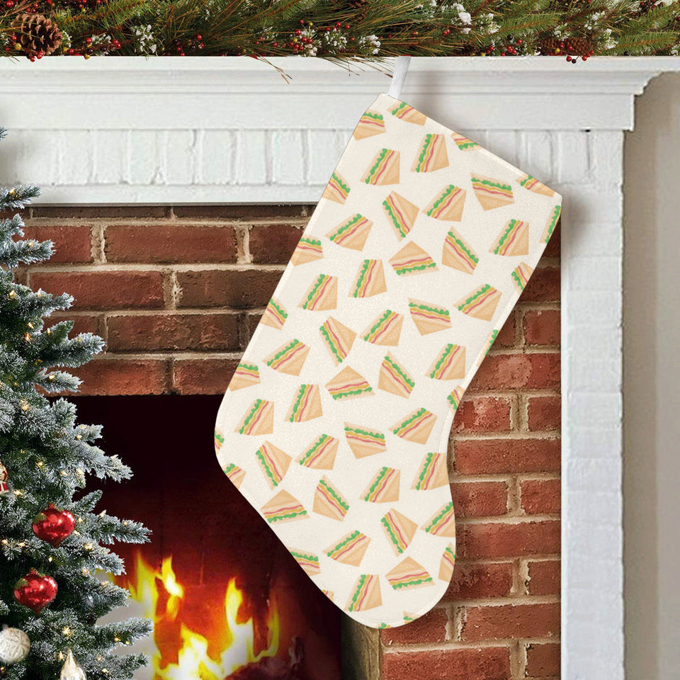 Sandwich Pattern Print Design 01 Christmas Stocking