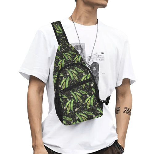 Green Peas Pattern Print Design 02 All Over Print Chest Bag